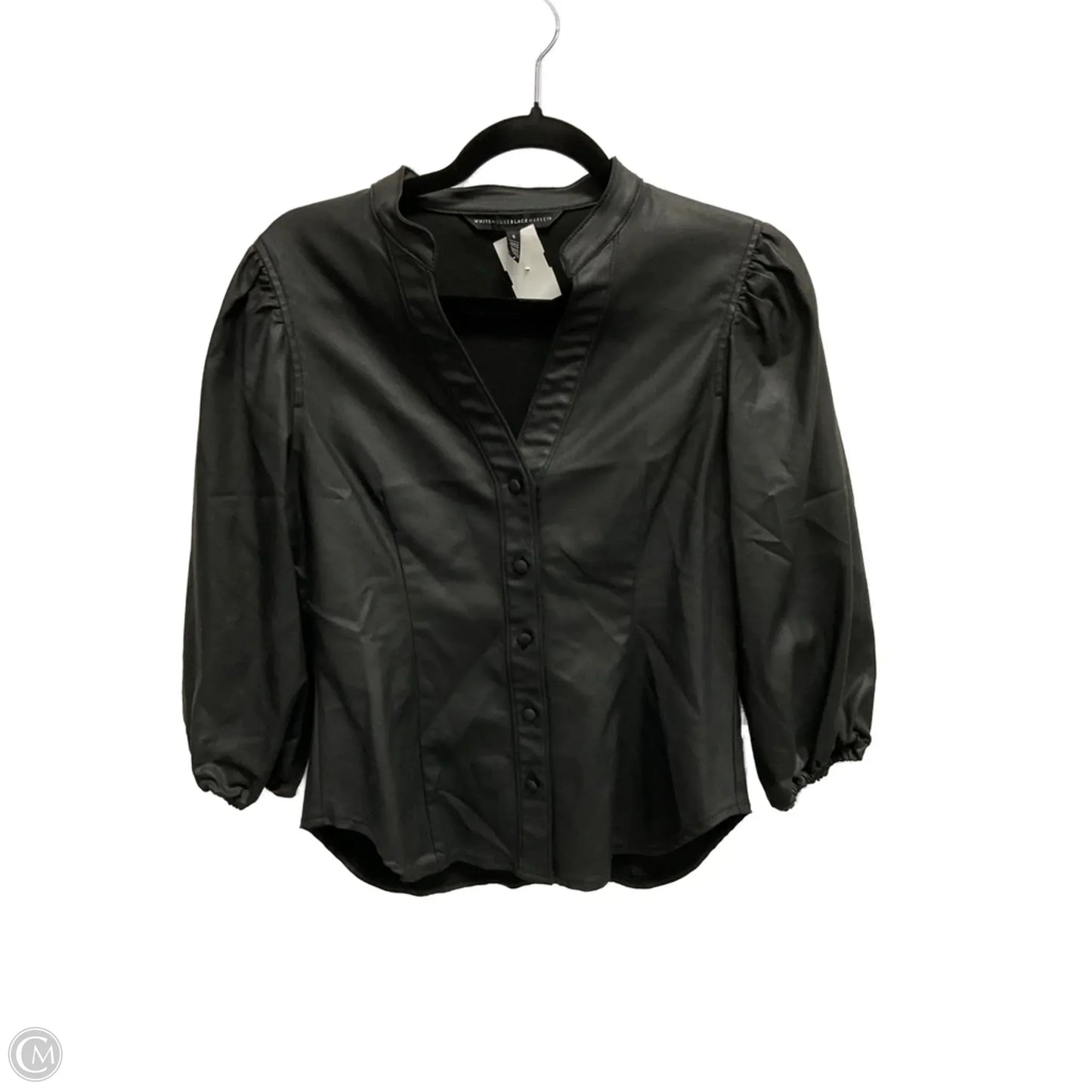 Top Long Sleeve By White House Black Market In Black, Size: S