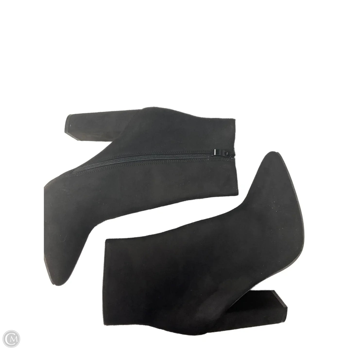 Boots Ankle Heels By Clothes Mentor In Black, Size: 10.5