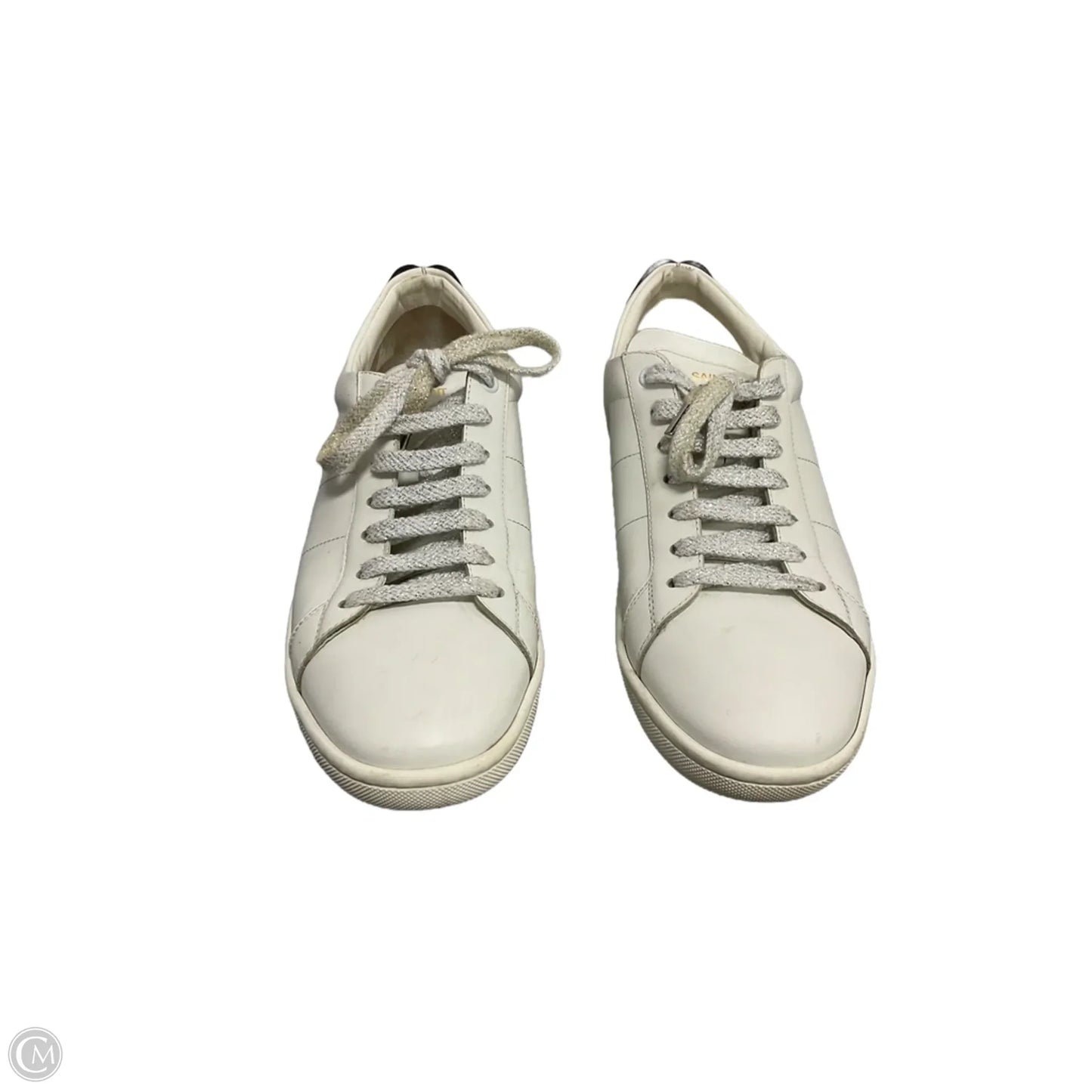 Shoes Luxury Designer By Yves Saint Laurent In White, Size: 8.5