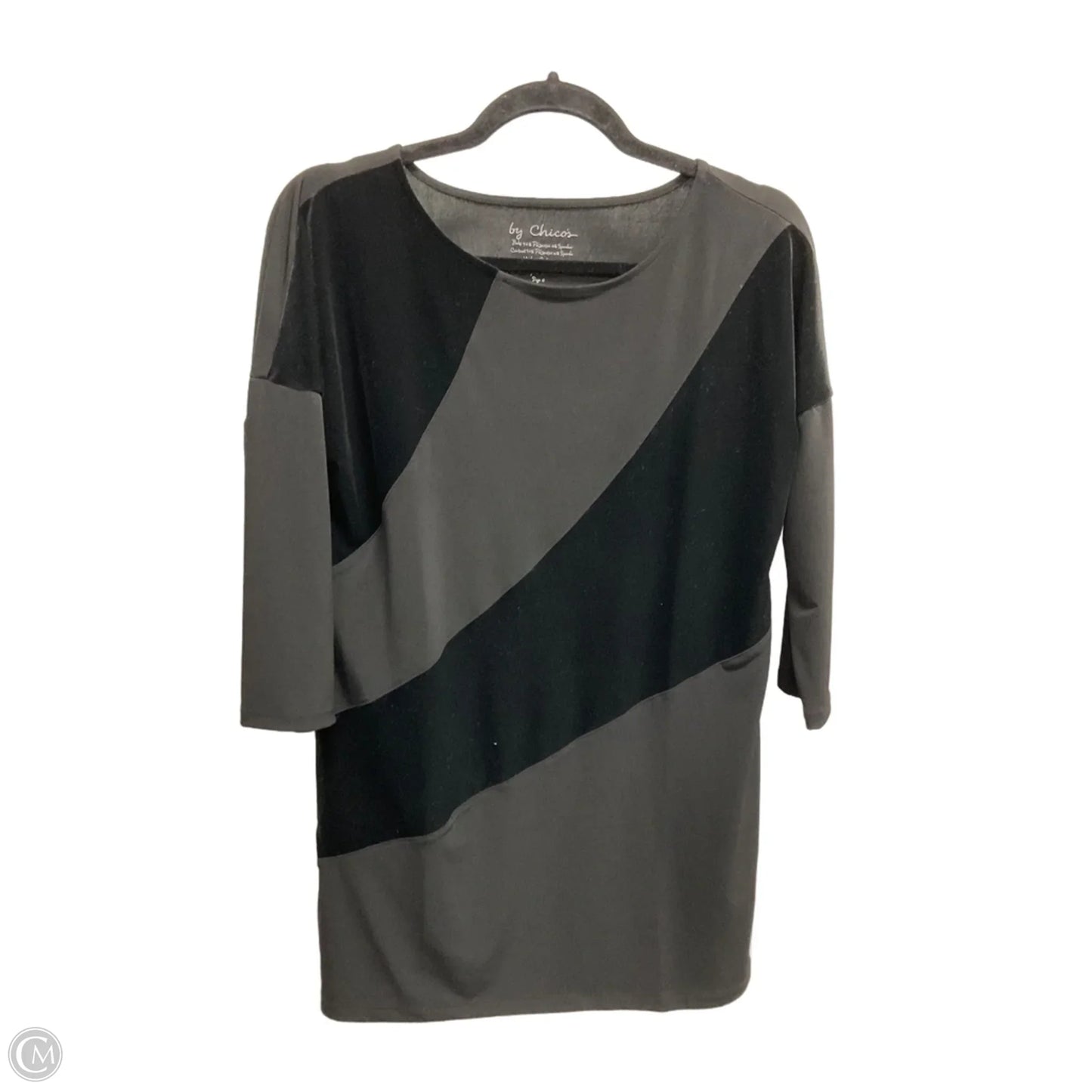 Tunic Long Sleeve By Chicos In Black, Size: S