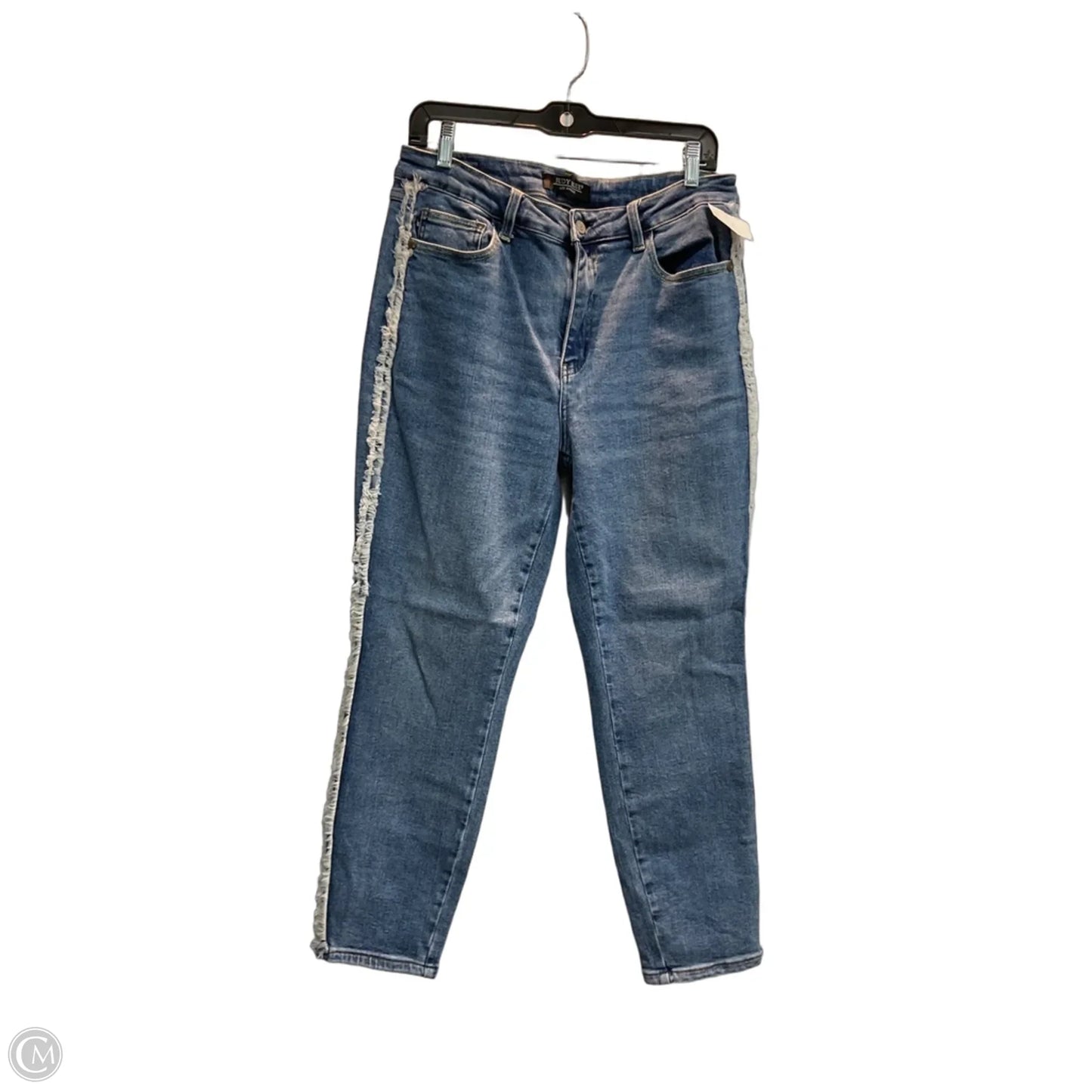 Jeans Cropped By Judy Blue In Blue Denim, Size: 14