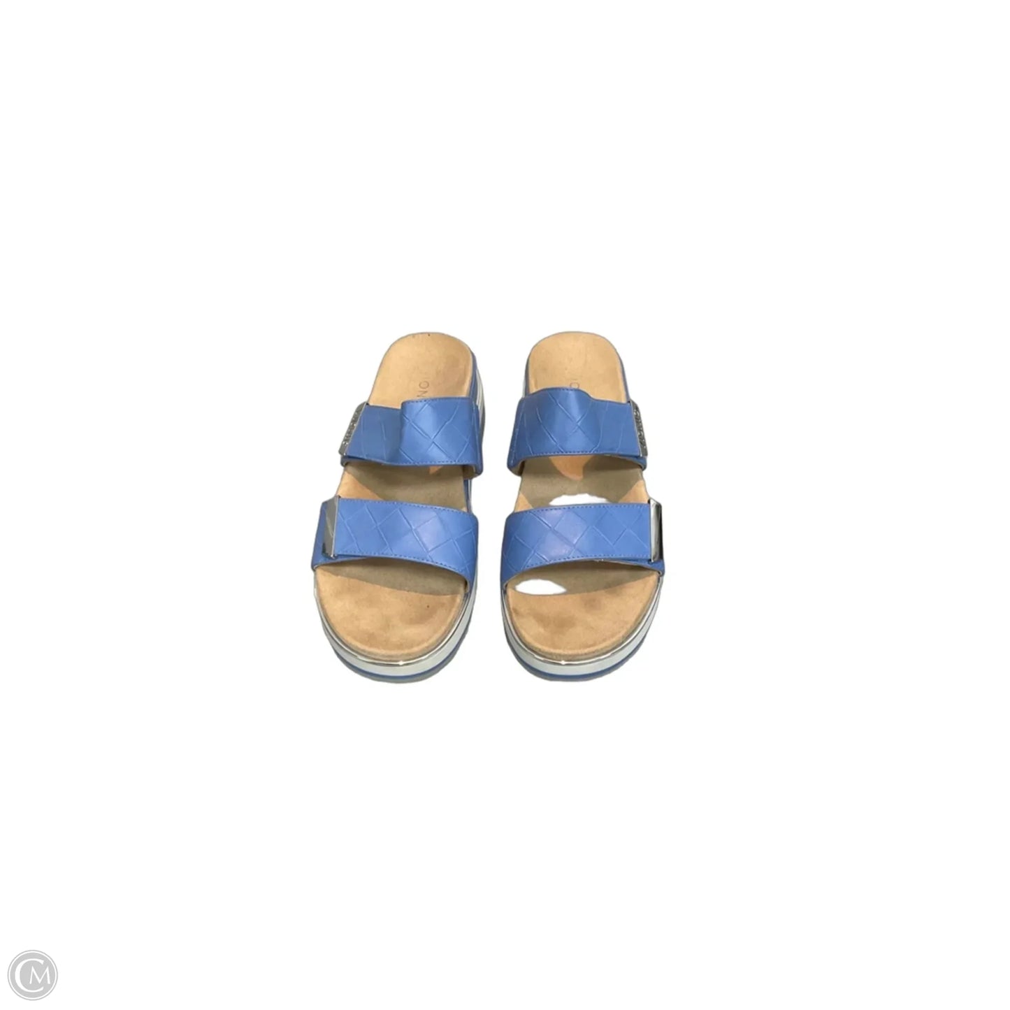 Sandals Heels Platform By Vionic In Blue, Size: 9