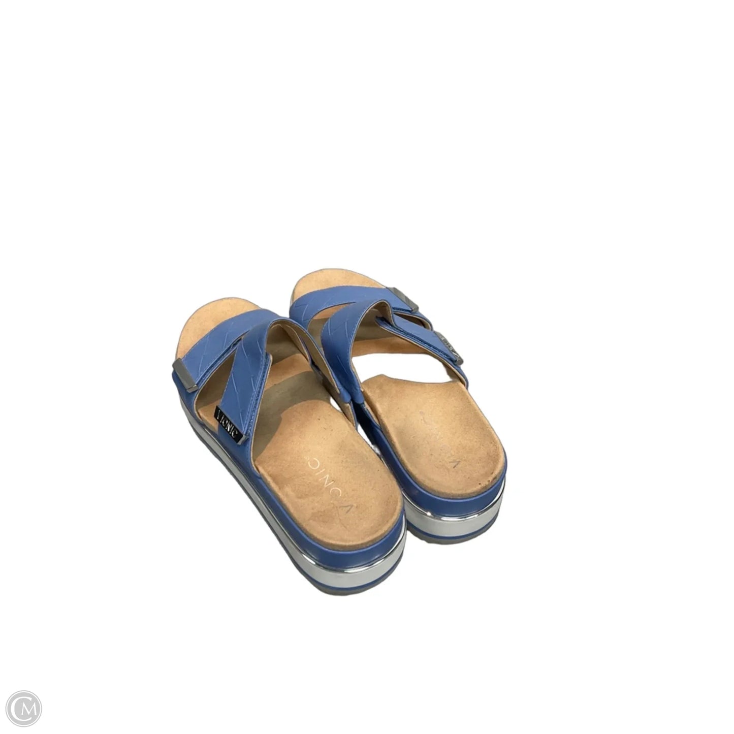 Sandals Heels Platform By Vionic In Blue, Size: 9