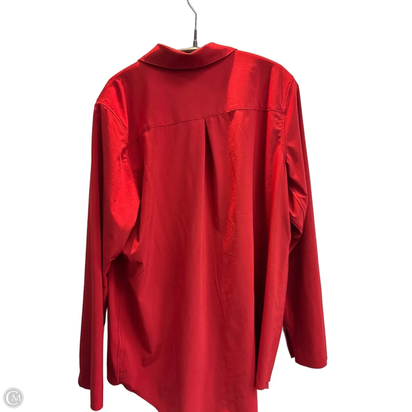 Blouse Long Sleeve By Athleta In Red, Size: M