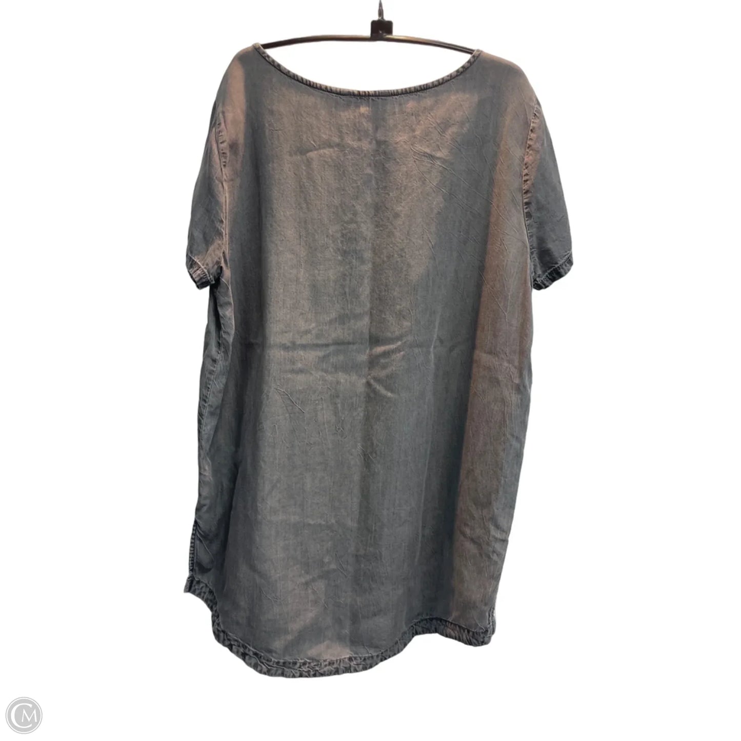 Top Short Sleeve By Express In Grey, Size: L