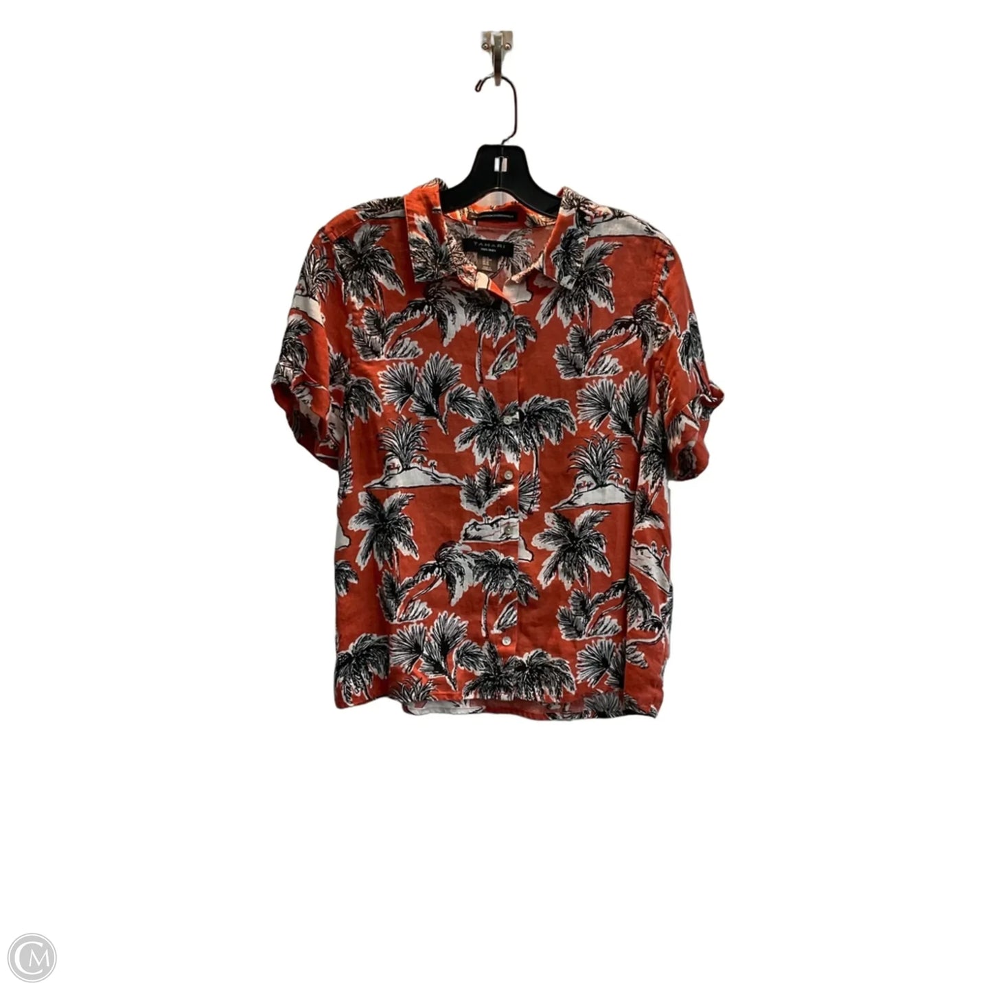 Top Short Sleeve By Tahari In Tropical Print, Size: M