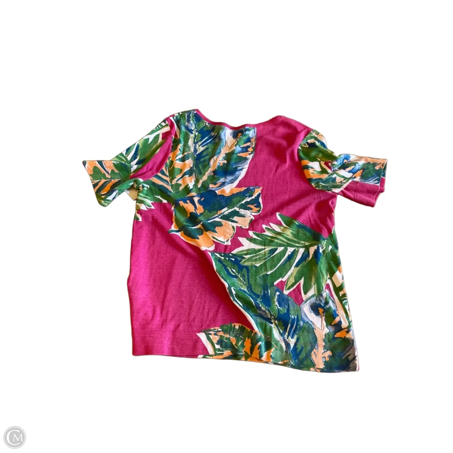 Top Short Sleeve By Chicos In Tropical Print, Size: Xl