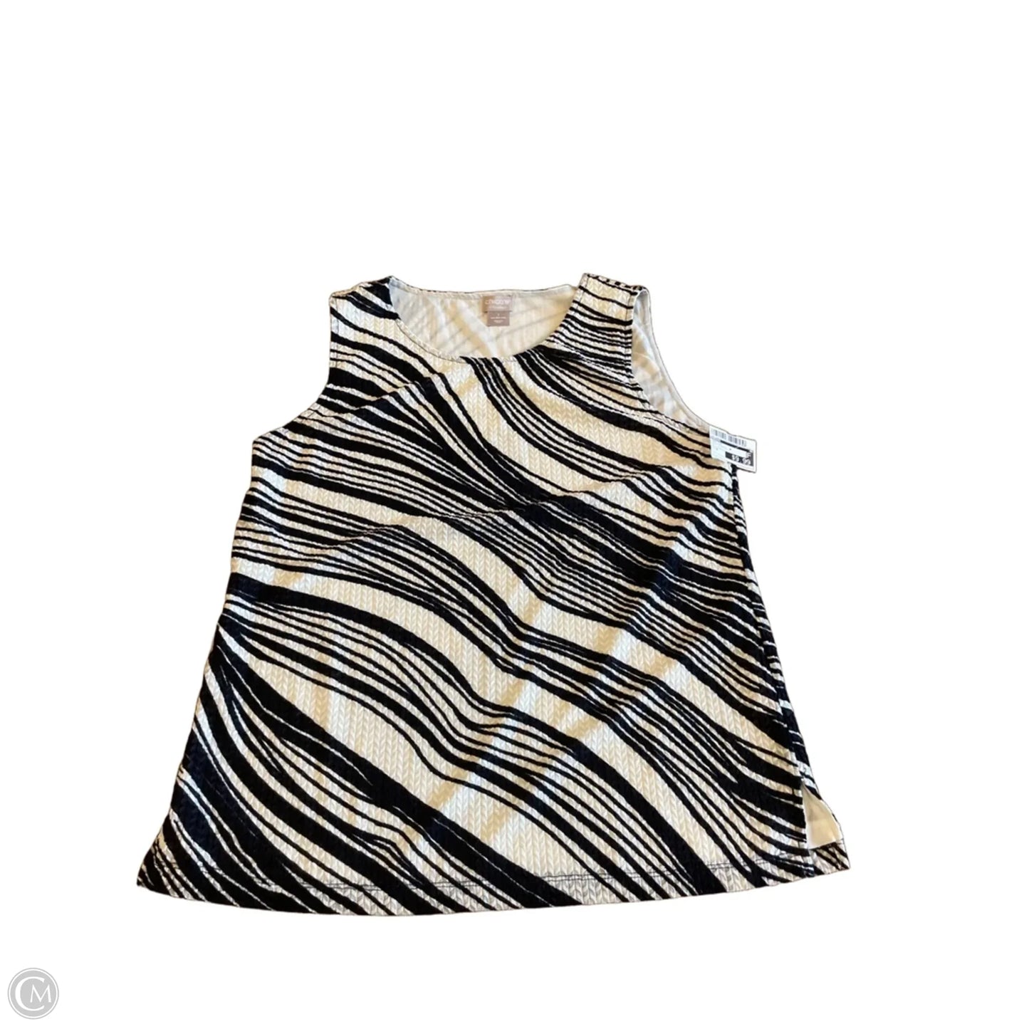 Tank Top By Chicos In Black & White, Size: M