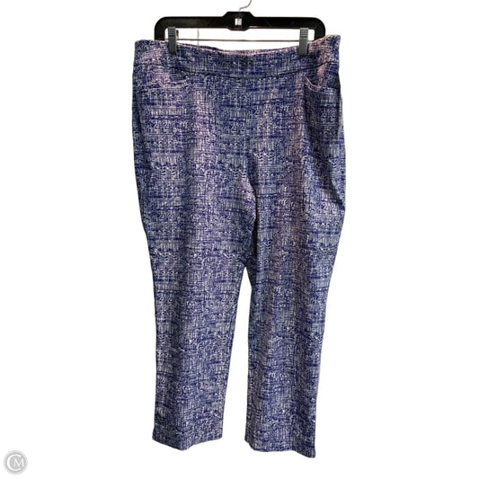 Capris By Chicos In Blue & White, Size: Xlp