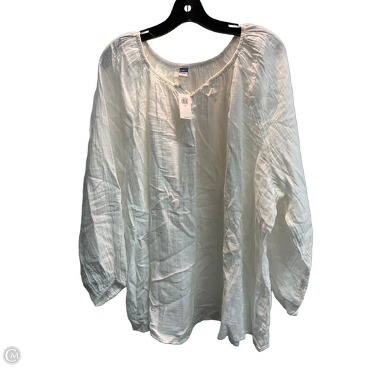 Top 3/4 Sleeve By Old Navy In White, Size: 3x