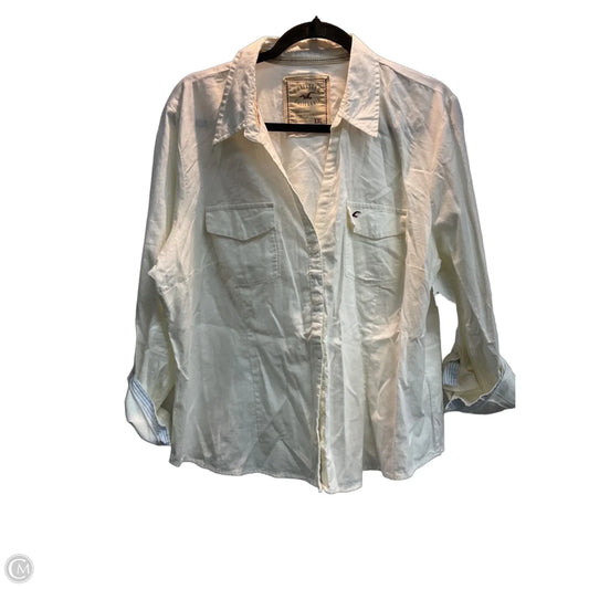 Blouse Long Sleeve By Hollister In Cream, Size: Xl