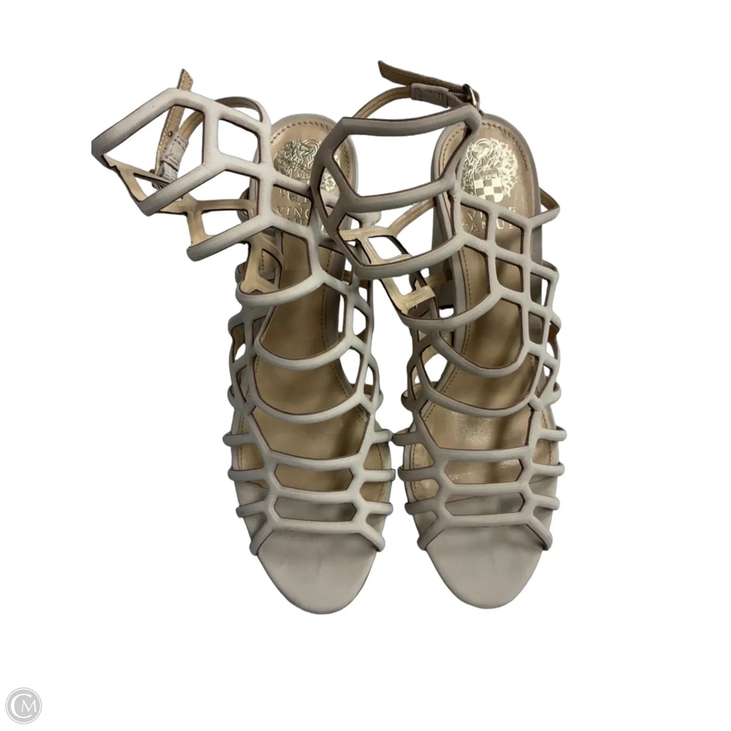 Sandals Heels Block By Vince Camuto In Tan, Size: 8.5