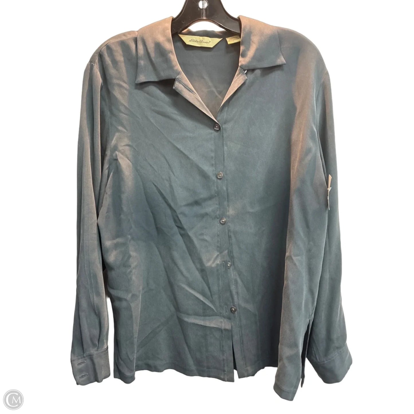 Top Long Sleeve By Eddie Bauer In Grey, Size: L