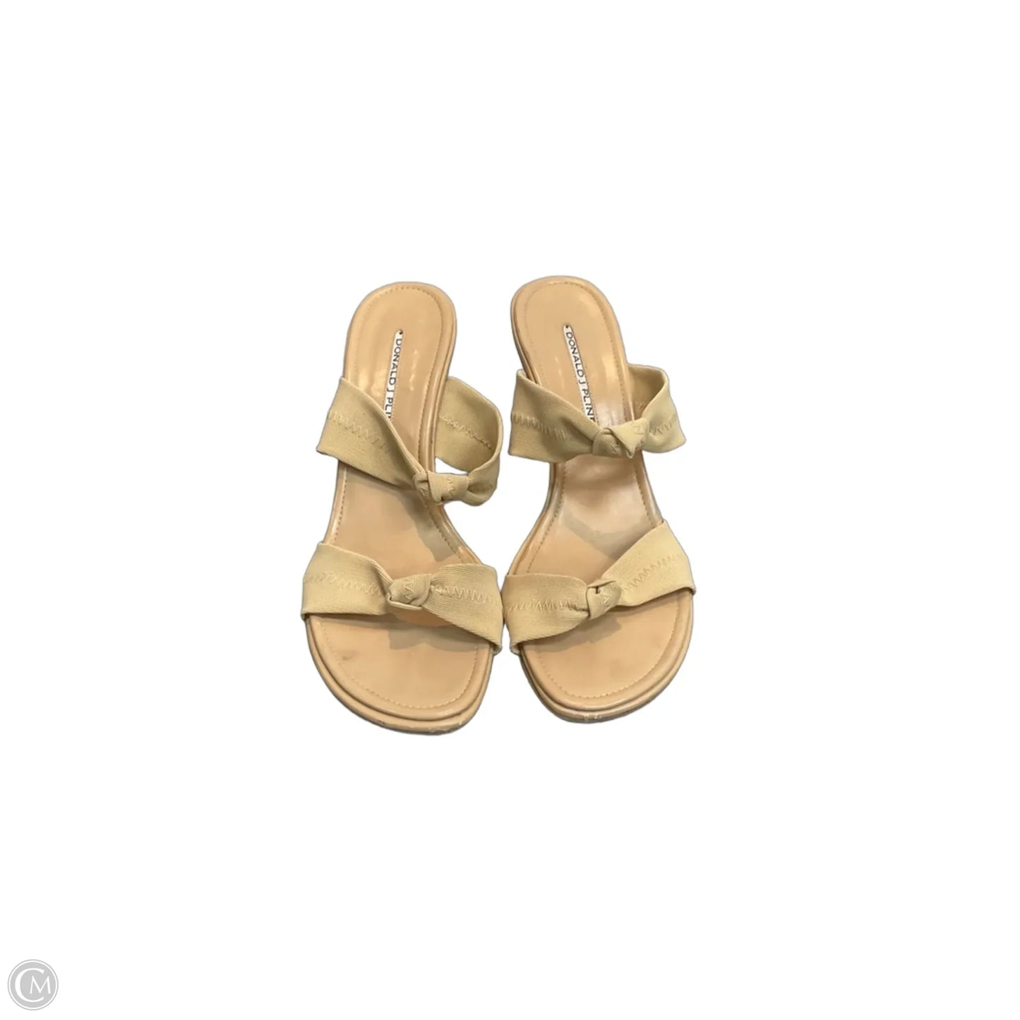 Sandals Heels Kitten By Donald Pliner In Beige, Size: 8.5