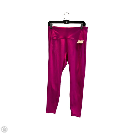 Athletic Leggings By Spyder In Pink, Size: L