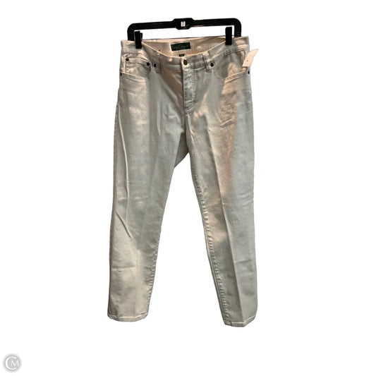 Jeans Straight By Lauren By Ralph Lauren In Cream, Size: 12