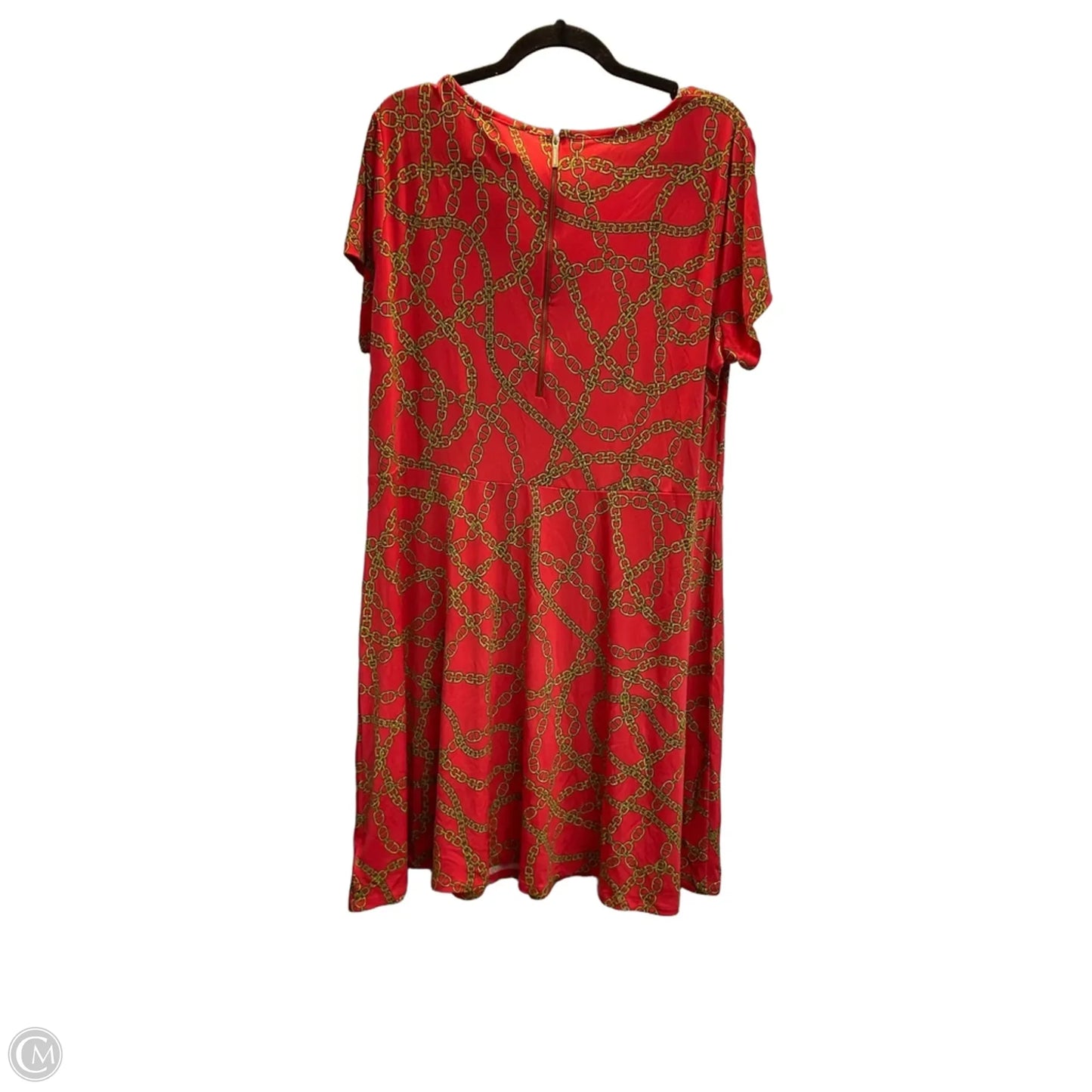 Dress Casual Midi By Michael By Michael Kors In Red, Size: 2x