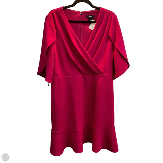 Dress Casual Midi By Dkny In Pink, Size: 16