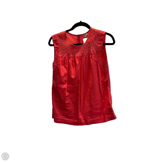 Top Sleeveless By J. Crew In Red, Size: 0