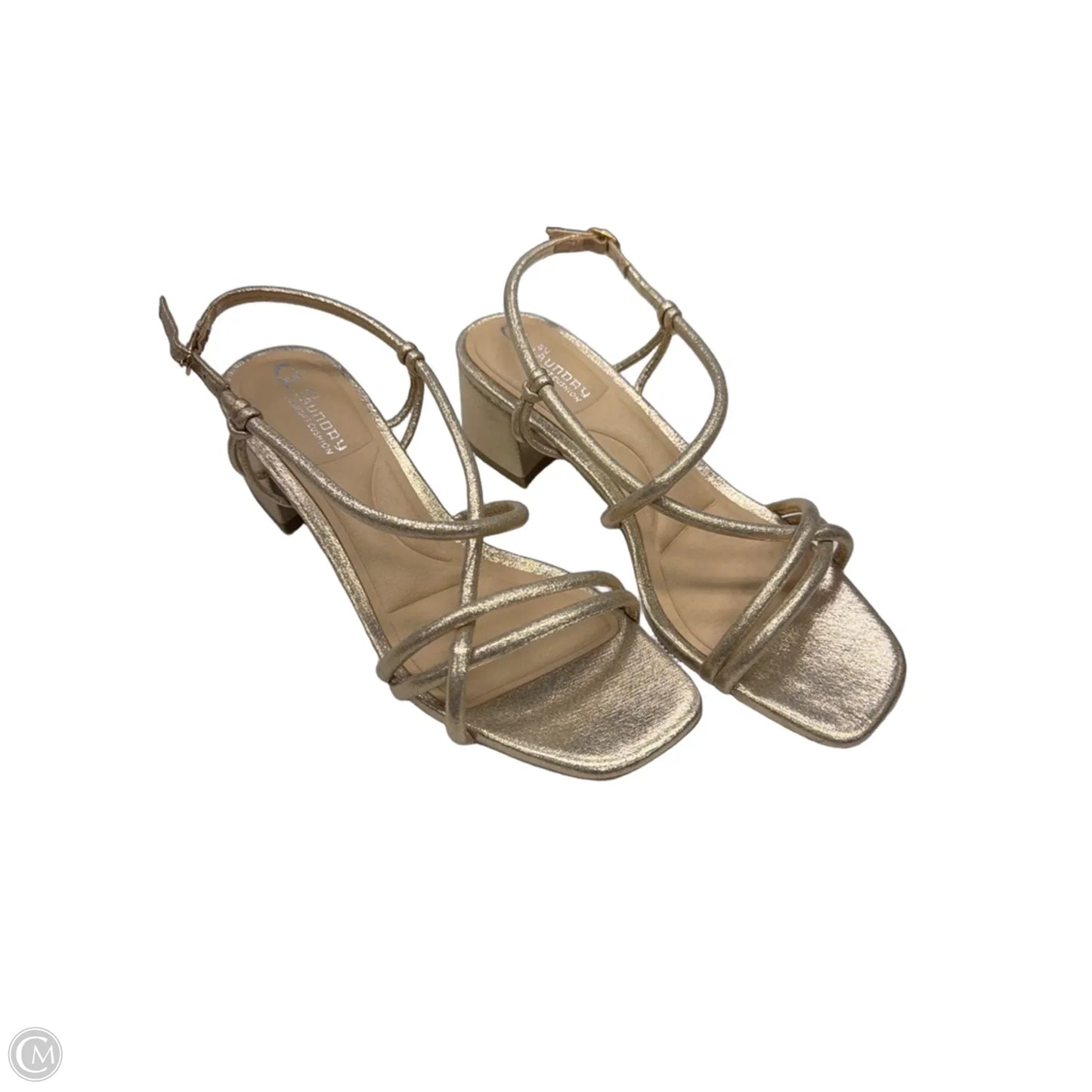 Sandals Heels Block By Chinese Laundry In Rose Gold, Size: 7