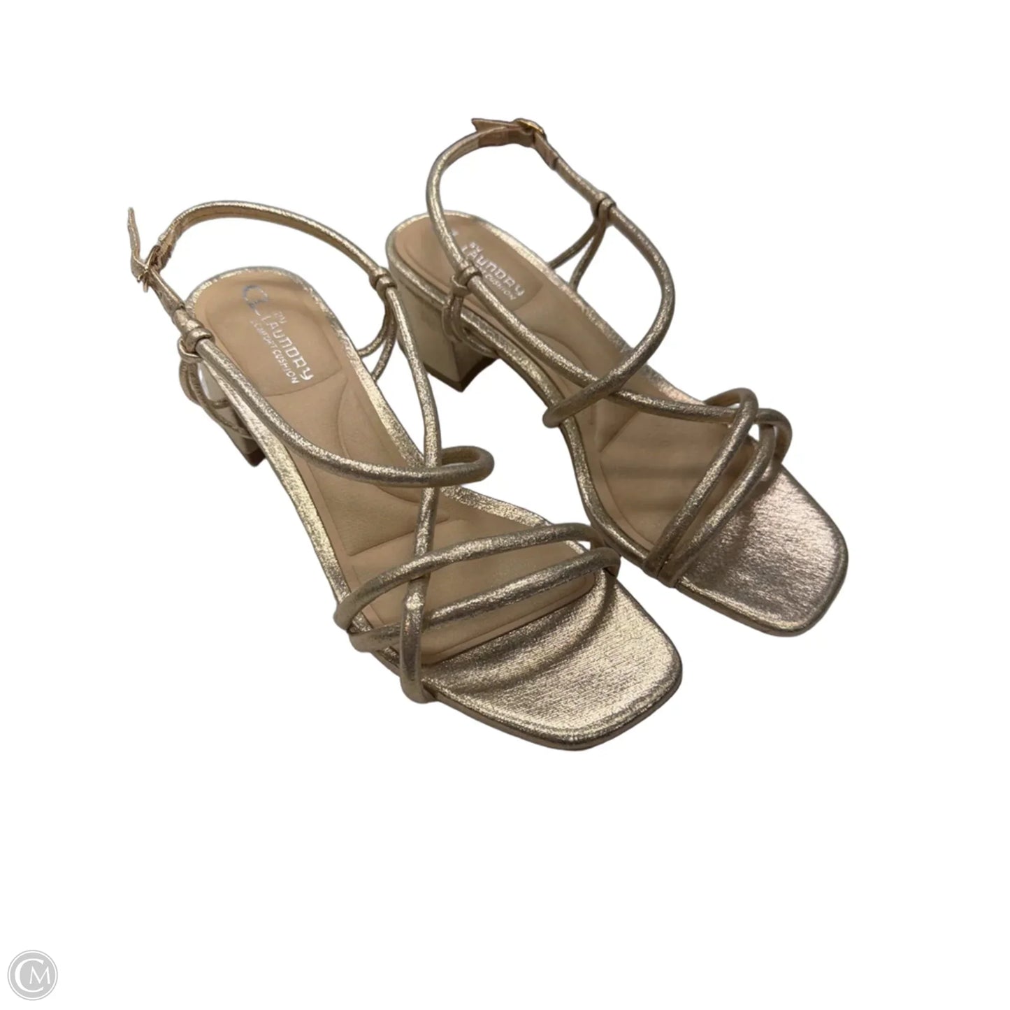 Sandals Heels Block By Chinese Laundry In Rose Gold, Size: 6.5