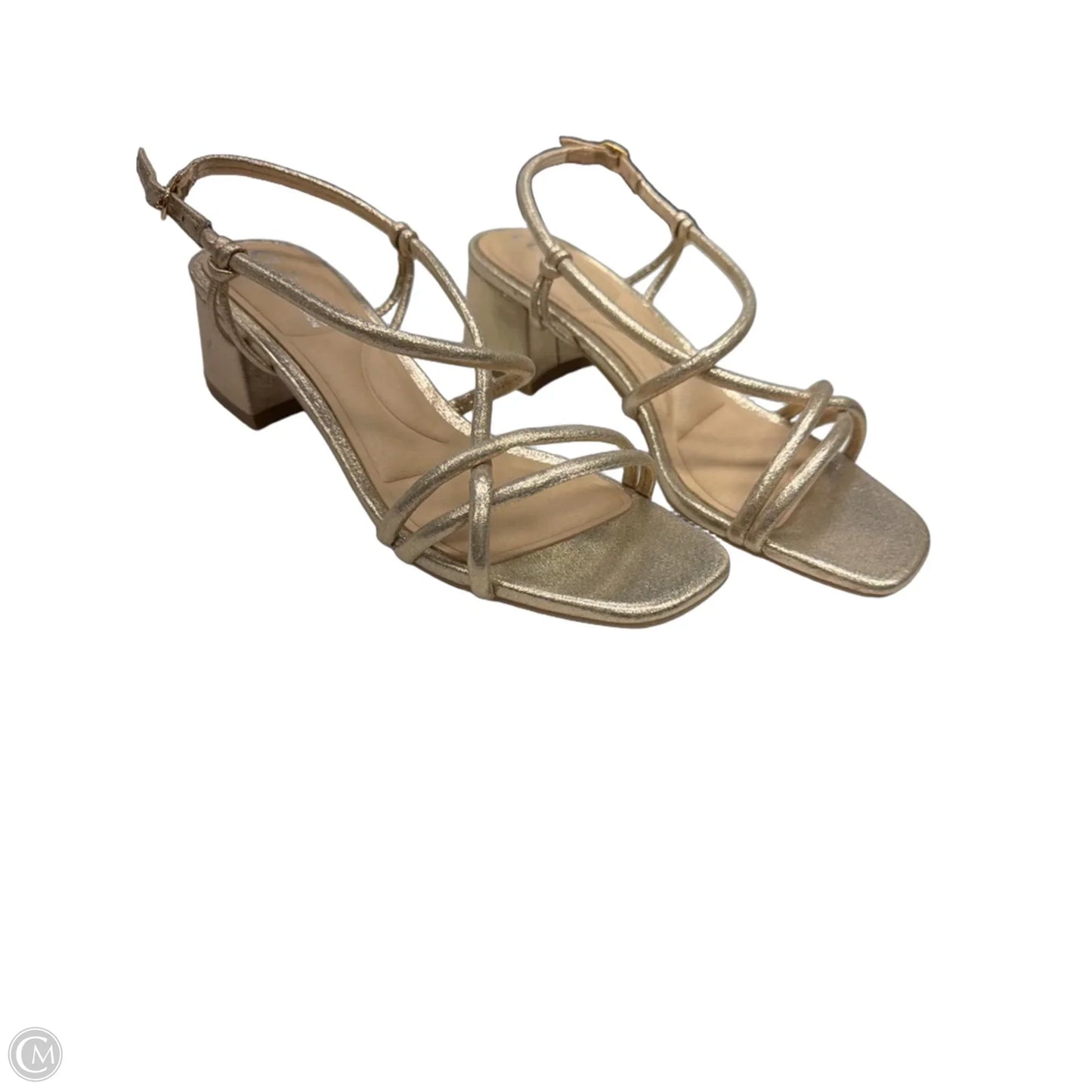 Sandals Heels Block By Chinese Laundry In Rose Gold, Size: 7.5