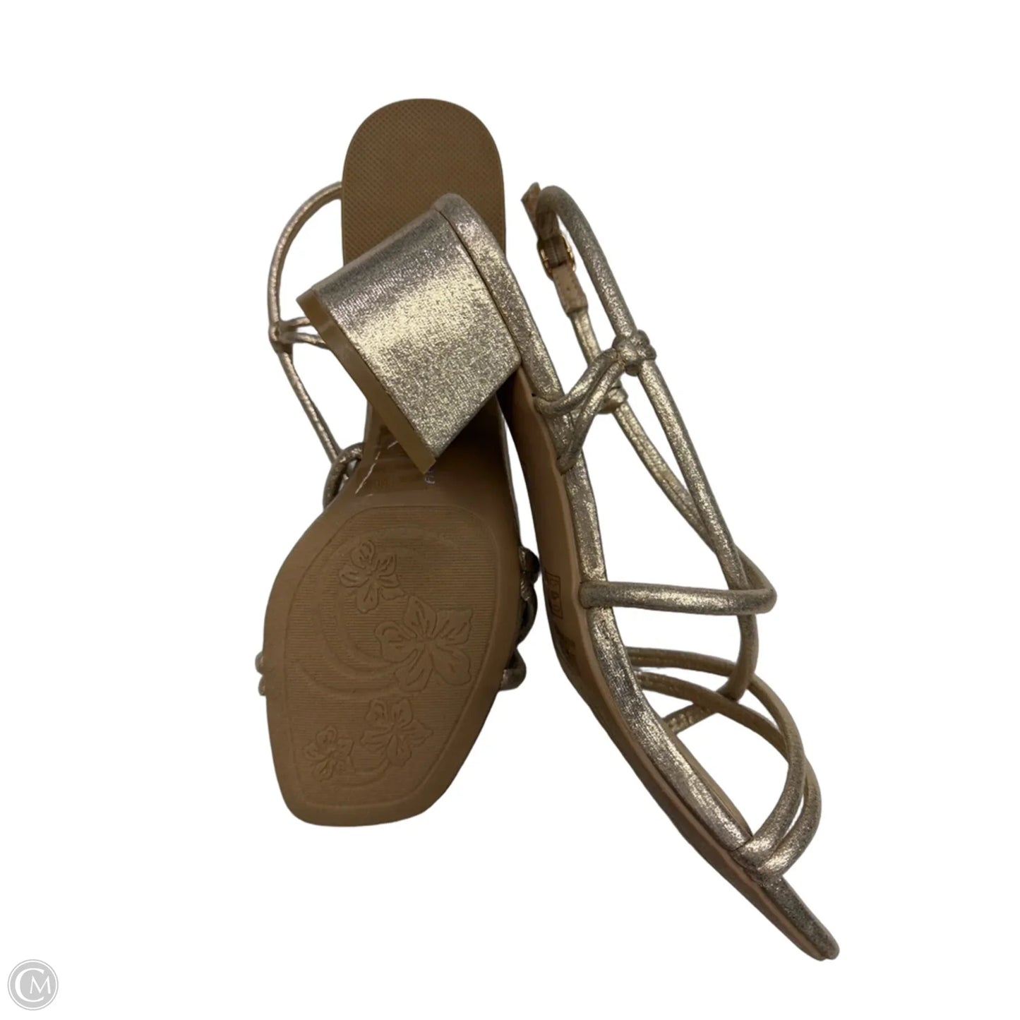 Sandals Heels Block By Chinese Laundry In Rose Gold, Size: 7.5