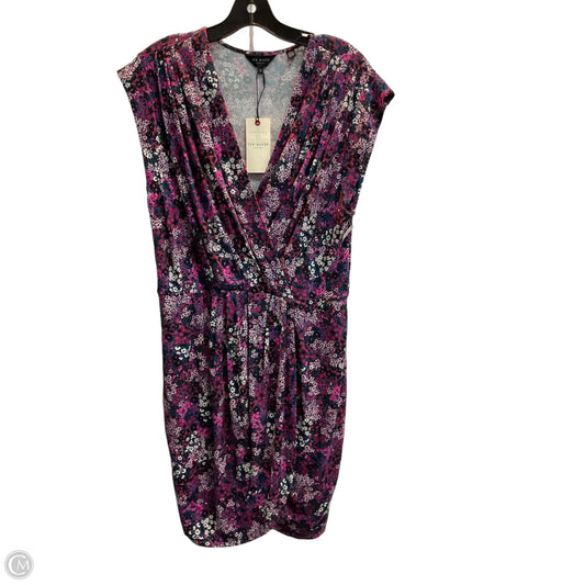 Dress Casual Midi By Ted Baker In Floral Print, Size: L