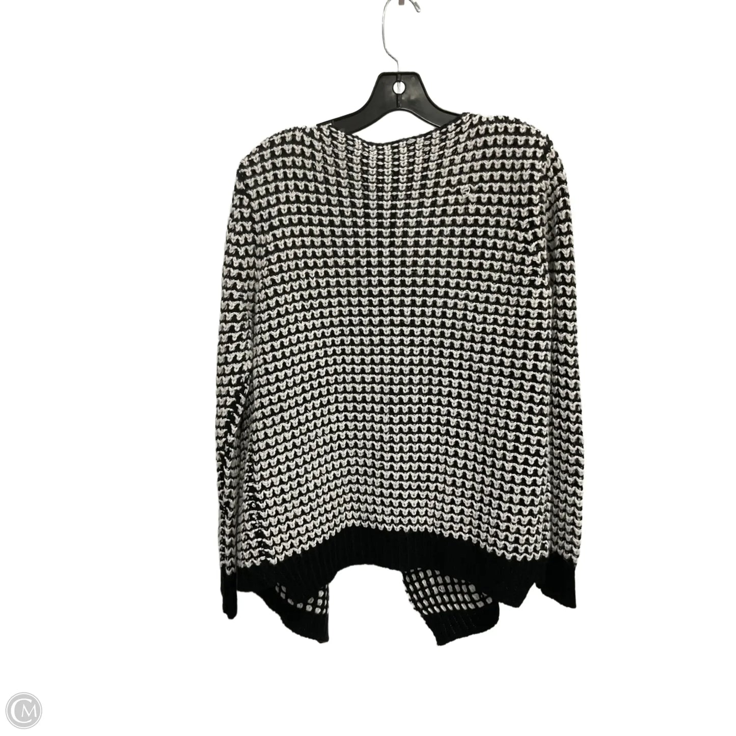 Cardigan By Clothes Mentor In Black & Cream, Size: S