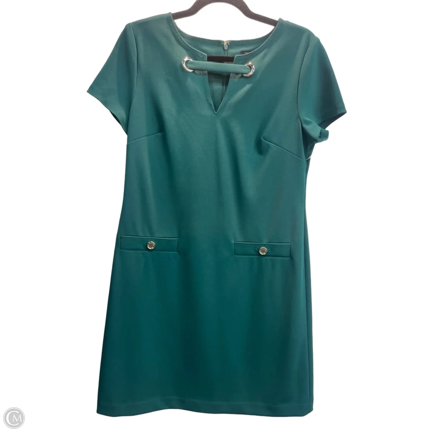 Dress Casual Midi By Tommy Hilfiger In Green, Size: 8