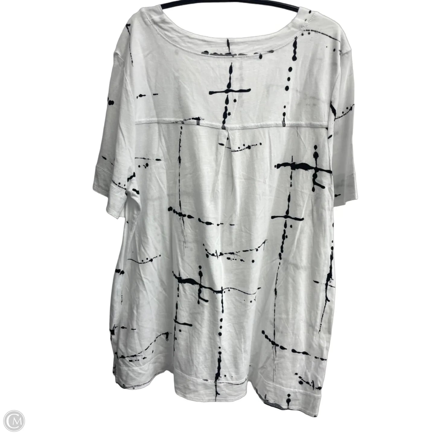 Top Short Sleeve Basic By West Bound In White, Size: 1x
