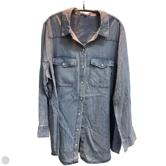 Top Long Sleeve By Velvet Heart In Blue, Size: 1x
