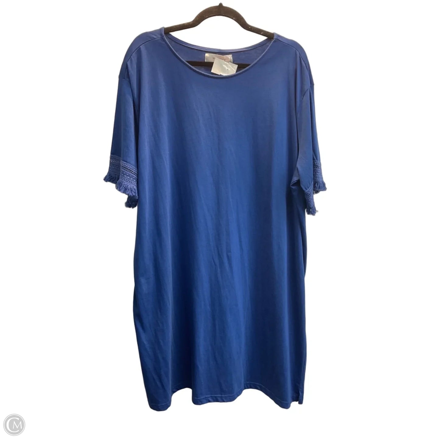 Dress Casual Midi By Workshop In Blue, Size: 2x