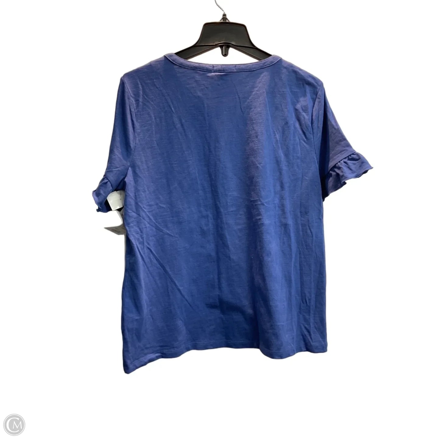 Top Short Sleeve By Nine West In Blue, Size: L