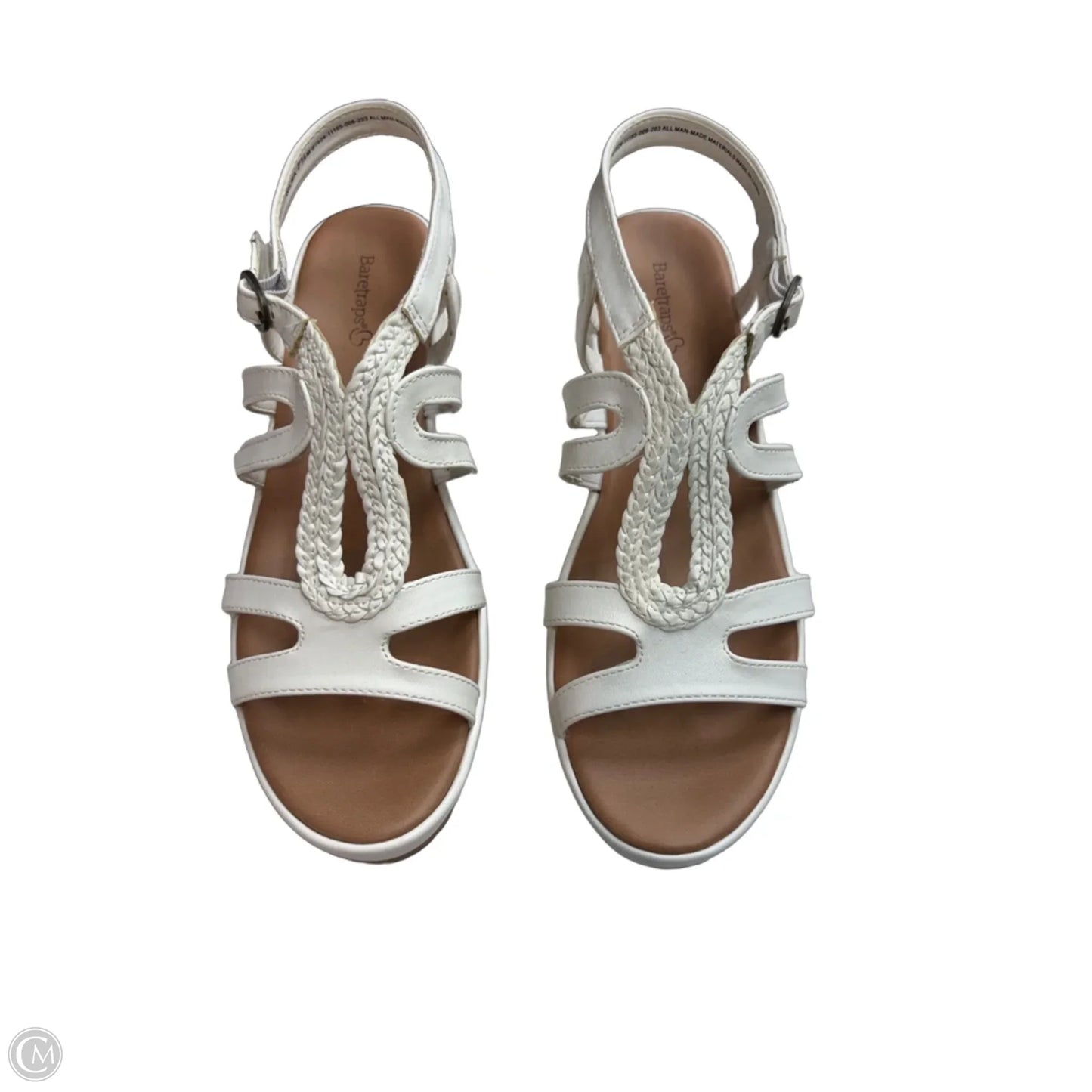 Sandals Heels Block By Bare Traps In White, Size: 7.5