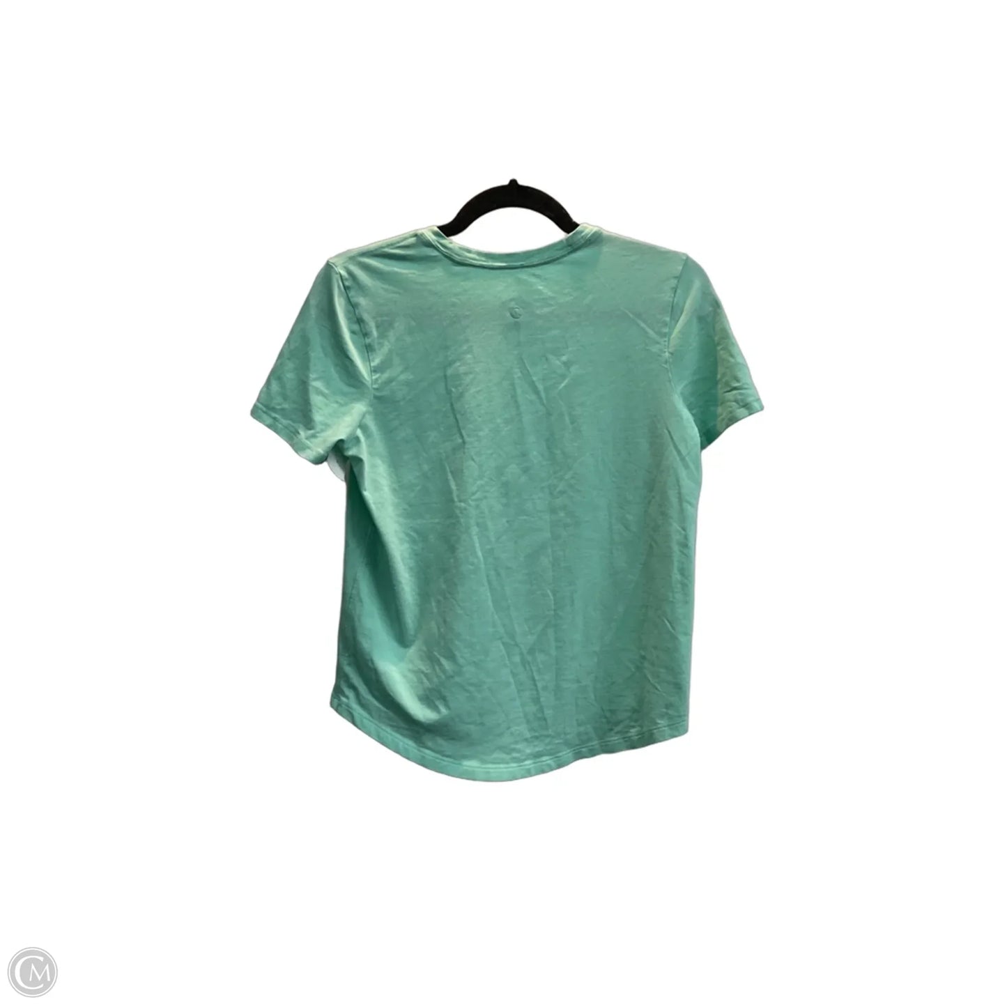 Athletic Top Short Sleeve By Lululemon In Aqua, Size: 4