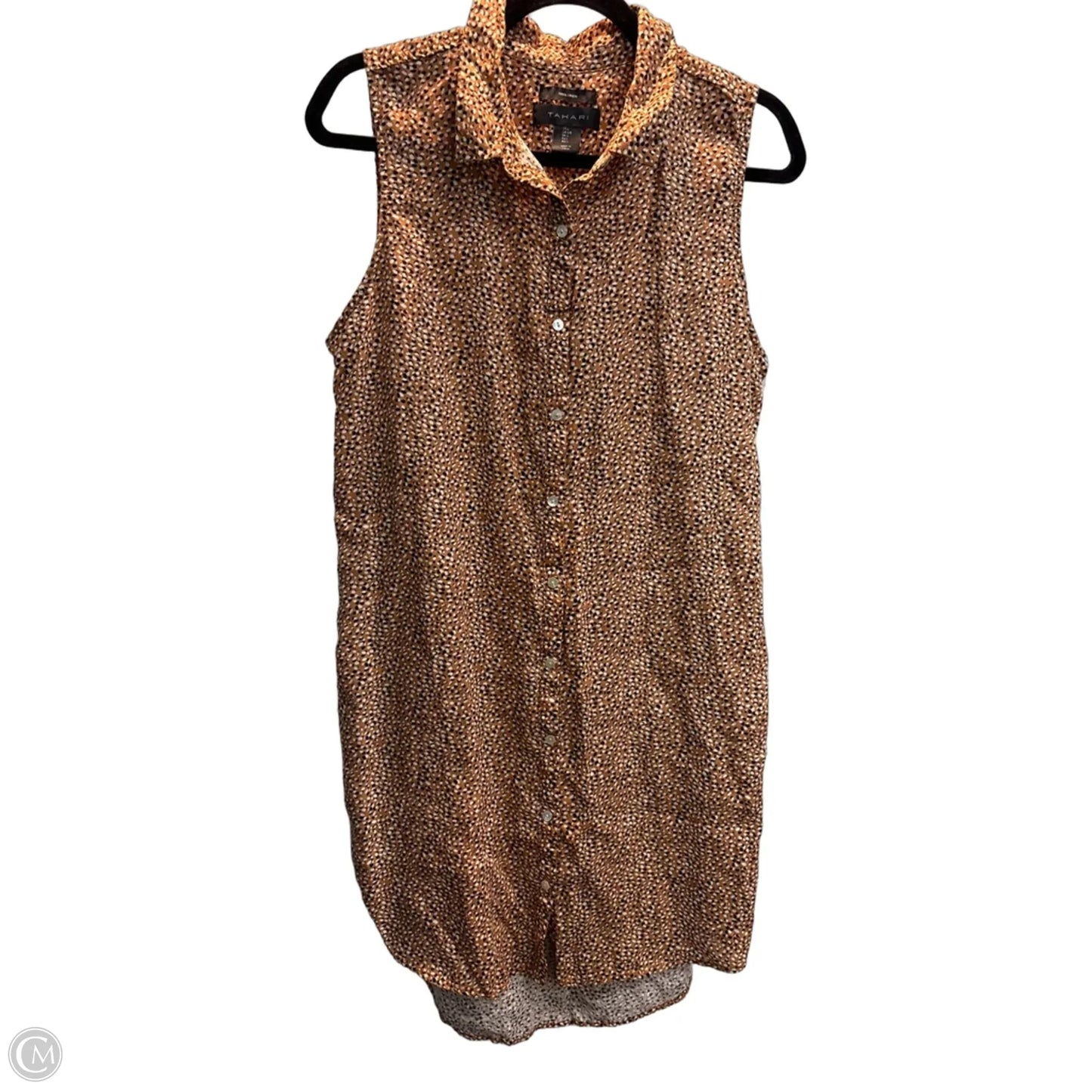 Dress Casual Midi By Tahari In Brown, Size: L