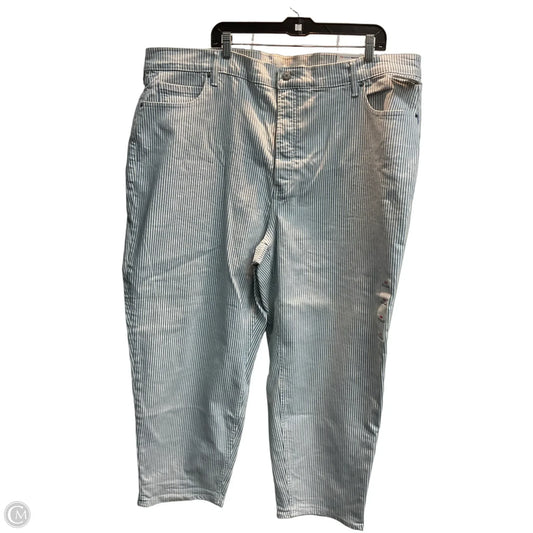 Jeans Cropped By Old Navy In Striped Pattern, Size: 4x