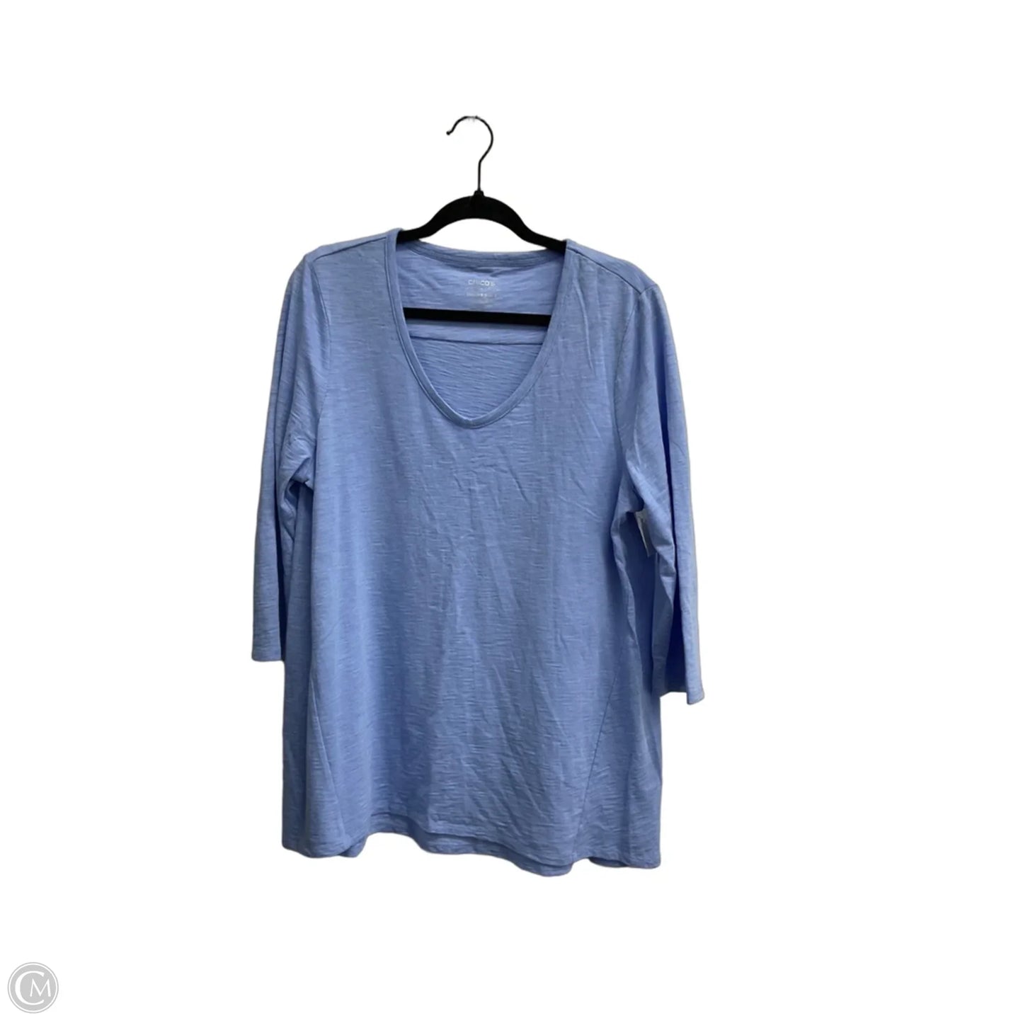 Top 3/4 Sleeve Basic By Chicos In Purple, Size: L