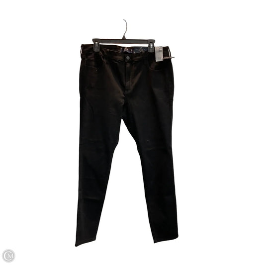 Jeans Straight By Hollister In Black, Size: 16