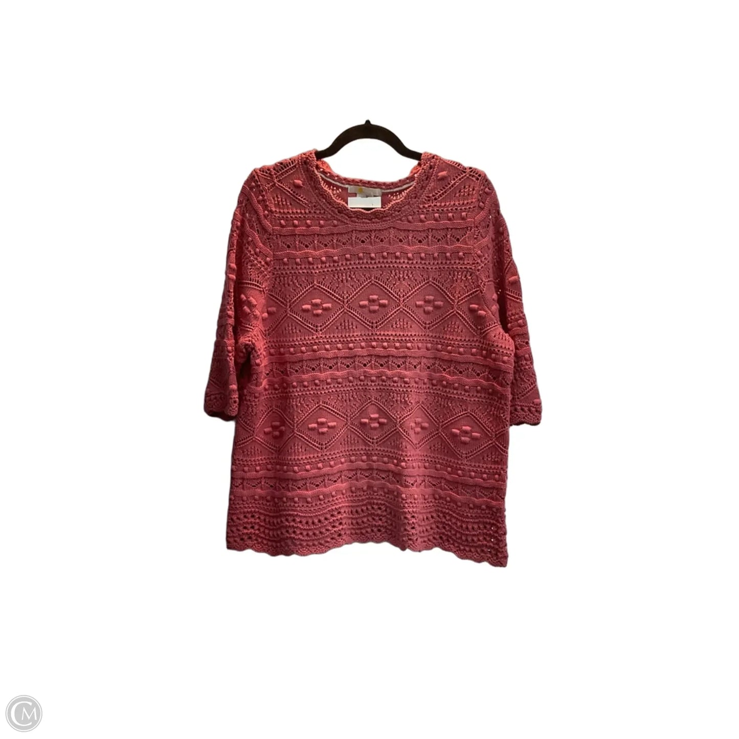 Sweater Short Sleeve By Boden In Pink, Size: 12