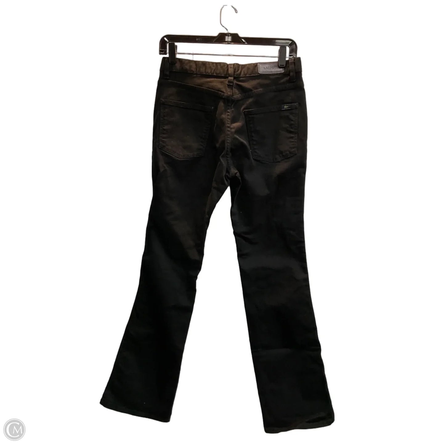 Jeans Boot Cut By Lacoste In Black, Size: 8