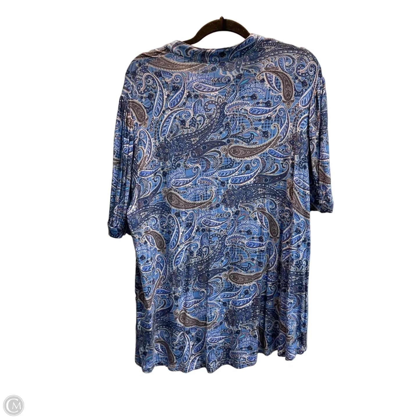 Top Short Sleeve By Clothes Mentor In Paisley Print, Size: 30