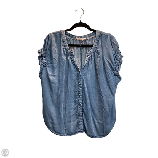 Top Short Sleeve By Jane And Delancey In Blue, Size: L