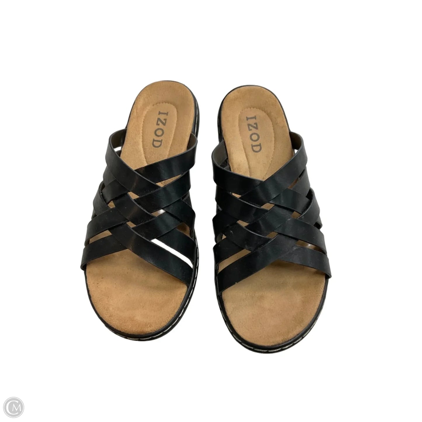 Sandals Flats By Izod In Black, Size: 6