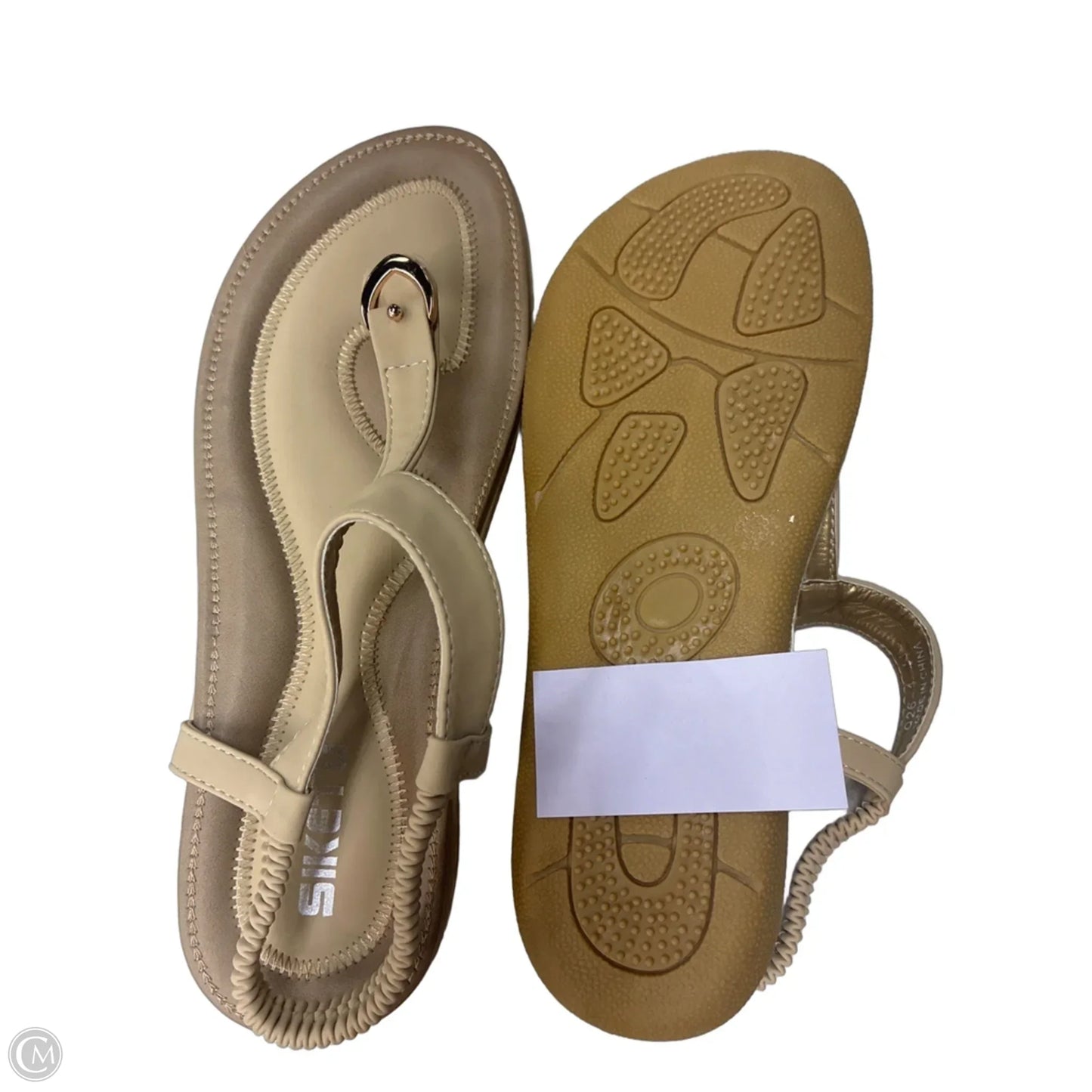 Sandals Flats By Clothes Mentor In Beige, Size: 10.5