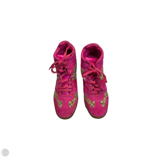 Shoes Designer By Coach In Pink, Size: 8.5