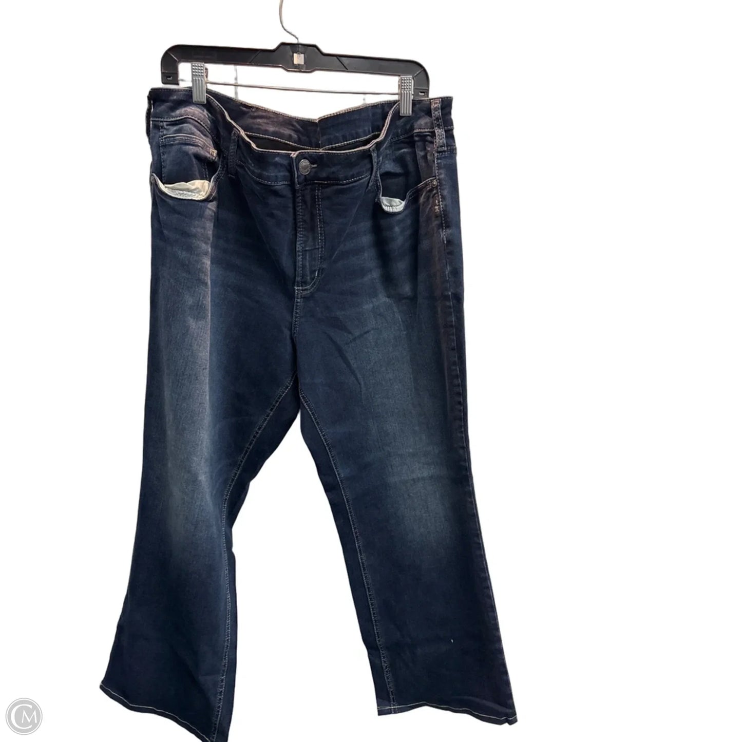 Jeans Boot Cut By Silver In Blue, Size: 22