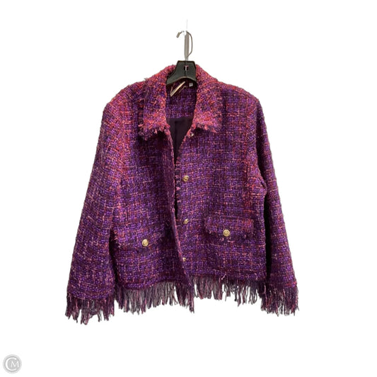 Blazer By Chicos In Purple, Size: Xxl