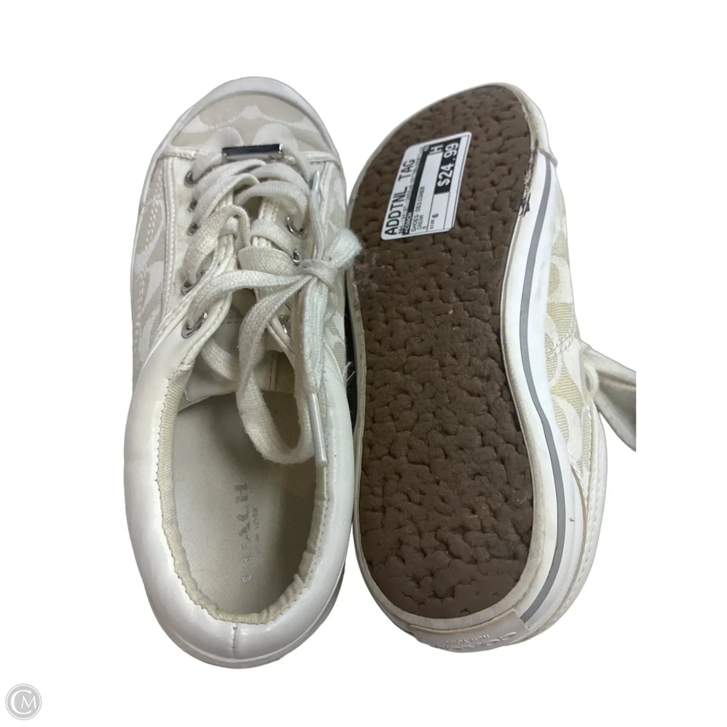 Shoes Designer By Coach In Cream, Size: 6